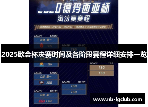 2025欧会杯决赛时间及各阶段赛程详细安排一览 2025欧会杯决赛时间及各阶段赛程详细安排一览