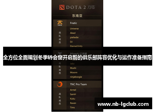 全方位全面规划冬季转会窗开启前的俱乐部阵容优化与运作准备指南 全方位全面规划冬季转会窗开启前的俱乐部阵容优化与运作准备指南